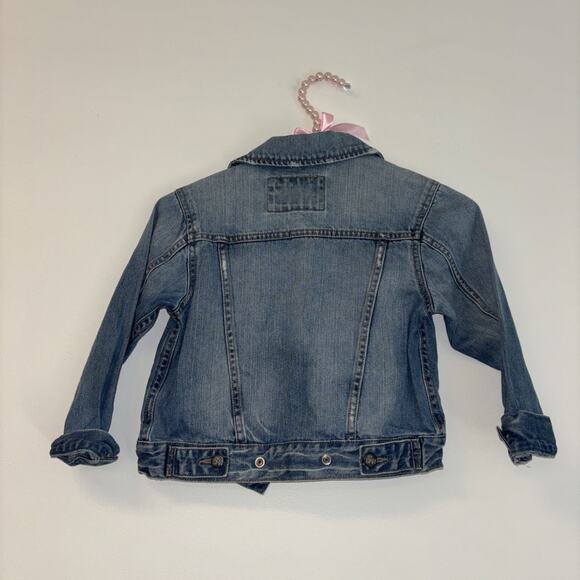 The Place Est 1989 Kids Denim Jacket Blue Button Front Size 4 - Picture 5 of 5